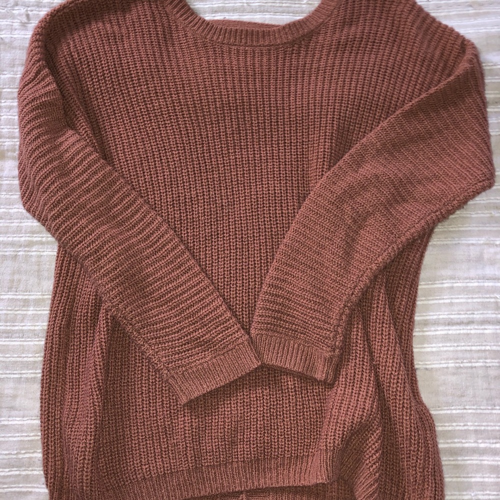 Rust Cut-Out Sweater
